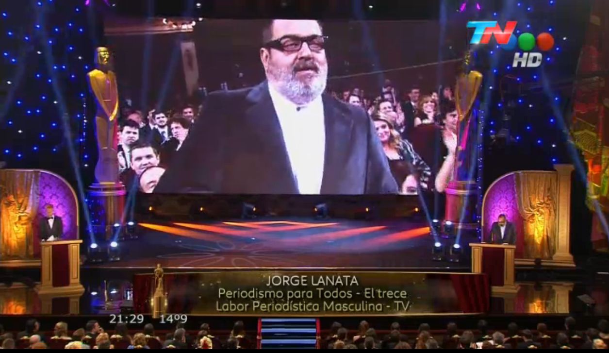 Jorge Lanata, premiado por la labor periodística.
