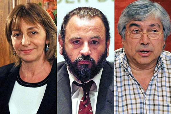 La Procuradora General, Alejandra Gils Carbó, el fiscal José María Campagnoli y el empresario K Lázaro Báez.