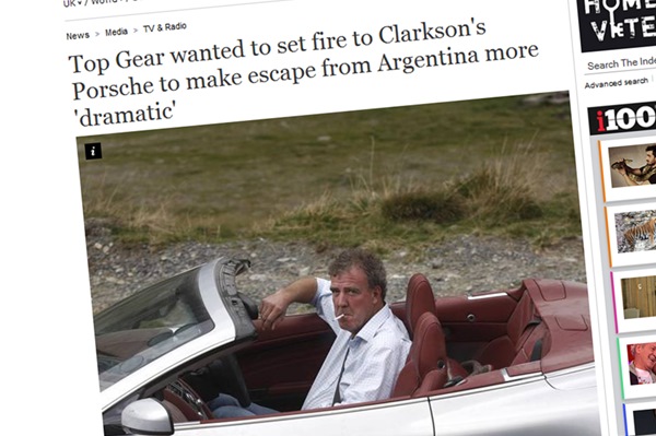 Fascimil de la nota central de este sábado del diario inglés "the independent"