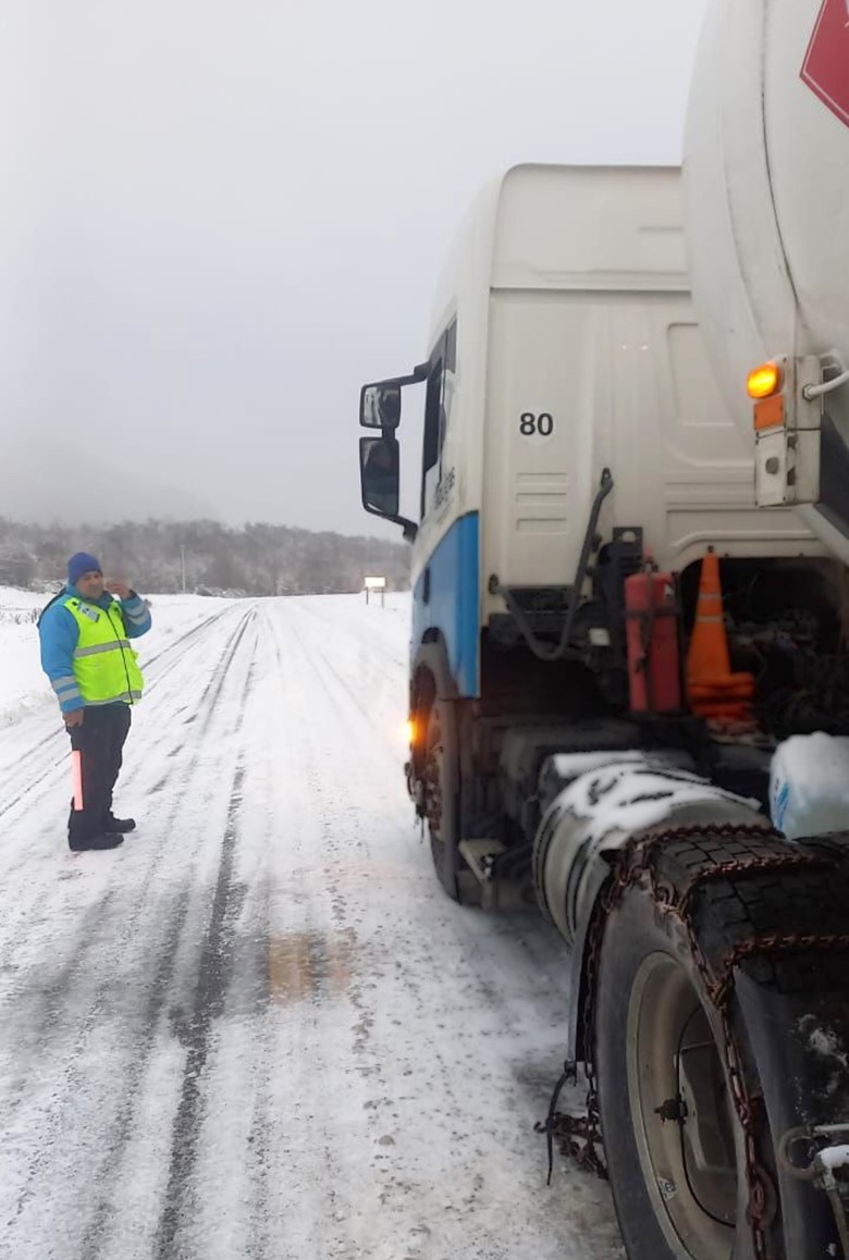 nieve cadenas camion