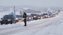 nevadas en las zonas altas de la rn3