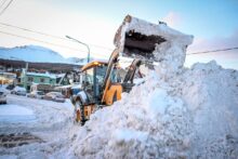 despeje de nieve de las calles de ushuaia