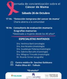 jornada de concientización sobre cáncer de mama