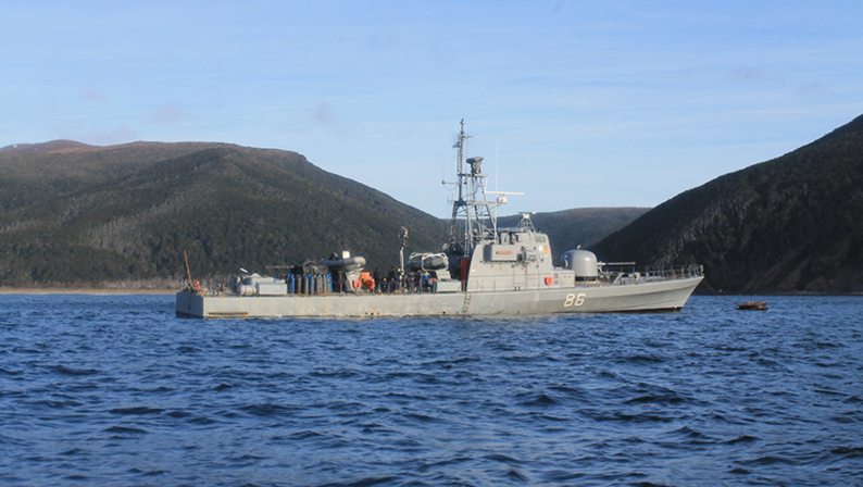 La Armada relevó los puestos de control y vigilancia en Tierra del Fuego