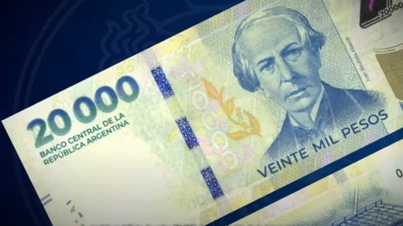 El Banco Central puso en circulación el billete de 20 mil pesos