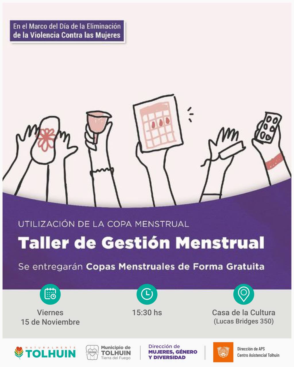 Taller con entrega gratuita de copas menstruales