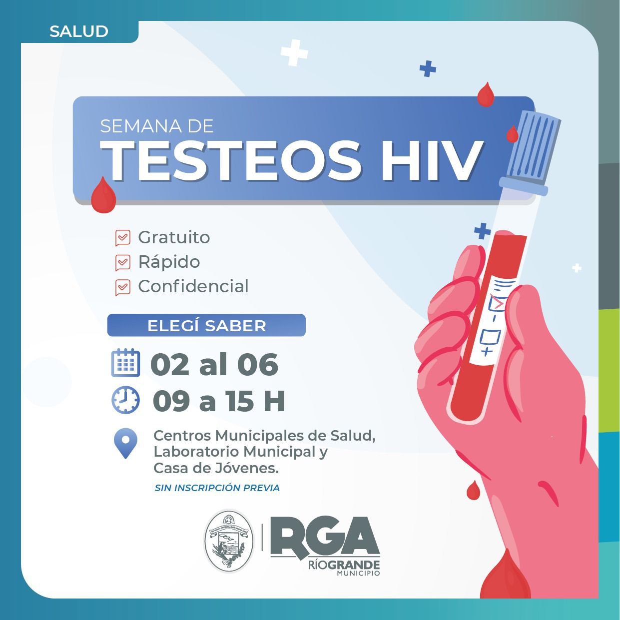 El Municipio impulsa la semana de testeos de HIV