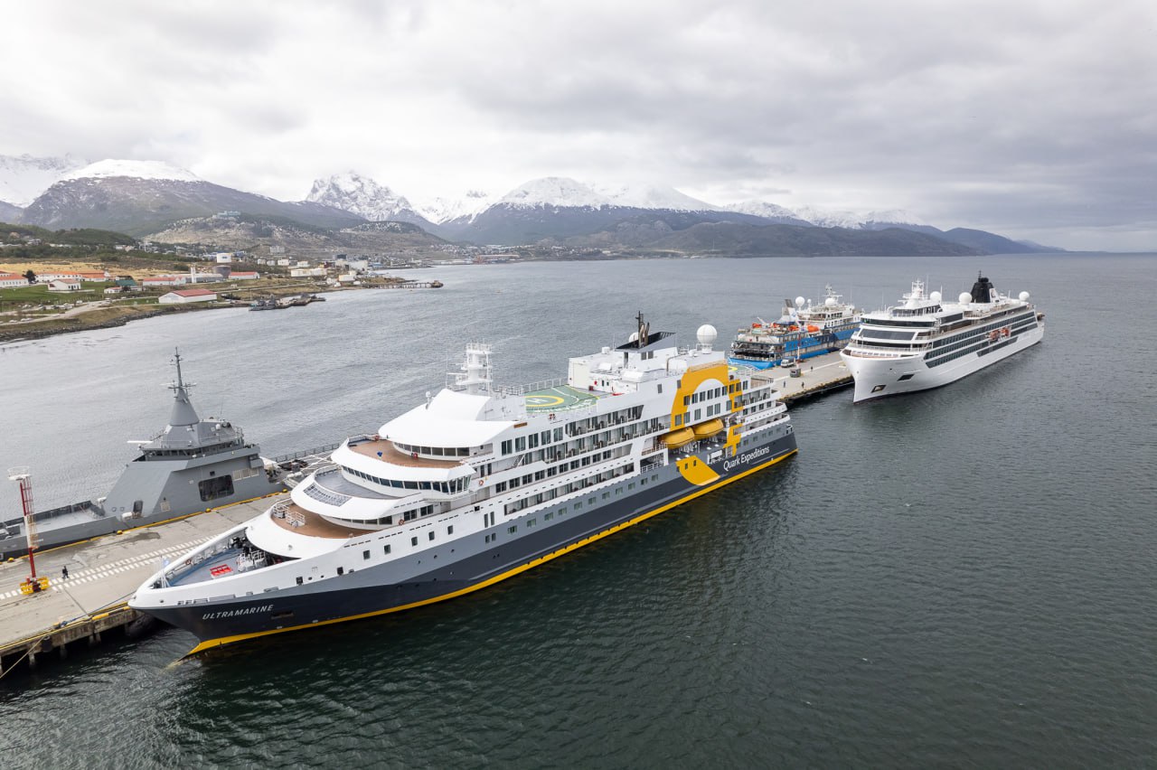 Confirman 540 recaladas de cruceros en el Puerto de Ushuaia