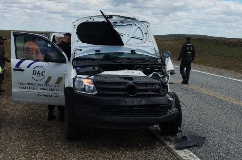 Siniestro en la ruta 3: dos personas hospitalizadas tras atropellar a un guanaco